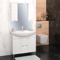 Тумба напольная ELEGANSE 85 /хром/ AQUA DE MARCO 2085CELE — фото 5, Тумбы под раковину