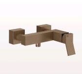 Смеситель для душа, Gessi, Rettangolo K, тип открывания воды-однорычажный, тип регулирования воды-керамический картридж, монтаж-настенный, отверстия для монтажа-2, цвет-Copper Brushed PVD арт-53031.708 — фото 1, Смеситель для душа