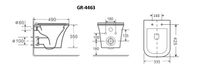 Унитаз подвесной Grossman Classic GR-4463S (490х335х350) безободковый,белый с тонкой крышкой,микролифт,1 место — фото 5, Подвесные унитазы