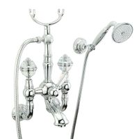 CRISTALIA См-ль д/ванны внешний, ручки CRYSTAL, хром 18585 — фото 1, Смеситель для ванны