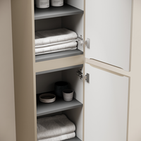 Шкаф-пенал подвесной SANCOS Code, 350х350х1650 мм, цвет серо- бежевый, арт. арт-PCD35GB — фото 4, Пеналы для ванной комнаты