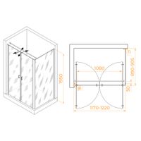 Душевой уголок RGW PA-144 (PA-104+Z-050-2+O-104) 1200x900 060814429-011 — фото 1, Душевые уголки