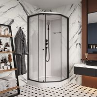 Ограждение VIVA90B N душевое Ceruttispa без поддона (90x90x195) — фото 49, Прямоугольные душевые уголки