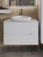 Orange Line Li-80TuwMDF+B07-500W тумба с раковиной подвесная 80 см, белый Li-80TuwMDF+B07-500W — фото 3, Тумбы с раковиной