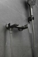 Смеситель для ванны с душем BELZ, оружейная сталь, арт-B60715-3 — фото 3, Смеситель для ванны