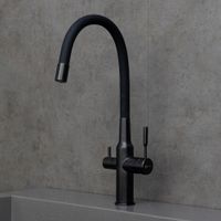 Expert Смеситель для кухни, с гибким изливом, с подключением к фильтру питьевой воды, черный арт-LM5083BL-Black — фото 2, Смесители для кухни