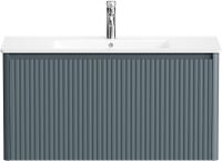 Тумба под раковину Allen Brau Gravity 100 1.370018.BGM синий матовый — фото 5, Тумбы под раковину