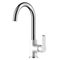 W35 Смеситель для кухни, выс.пов.излив 180мм, р/ОД, хром/белый, ROS, W35-24 — фото 1, Смесители для кухни