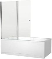 Шторка на ванну Aquanet Alfa 4 NF6222-pivot , прозрачное стекло — фото 1, Шторы для ванной