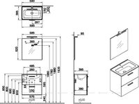 Товар: Mia комплект мебели 60 см с ящиками (тумба раковина зеркало c подсветкой) цвет кордоба VITRA арт-75103 - фото 3 Mia комплект мебели 60 см с ящиками (тумба раковина зеркало c подсветкой) цвет кордоба VITRA арт-75103 — фото 3, Тумбы с раковиной