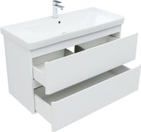 Тумба с раковиной Aquanet Эмбер 105 2 ящ. цв.белый матовый (раковина Urban) арт-00332498 — фото 13, Тумбы с раковиной