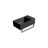 Товар: раковина подвесная/накладная KUBE X 40x23 без отверстия под смеситель, без перелива черный матовый арт-9484026 - фото 3 раковина подвесная/накладная KUBE X 40x23 без отверстия под смеситель, без перелива черный матовый арт-9484026 — фото 3, Раковины подвесные