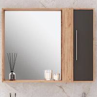 Зеркальный шкаф MELBOURNE 100 /универсальный/дуб/серый/ AQUA DE MARCO 1100GCMEL/V.2.0 — фото 2, Зеркальные шкафы в ванную