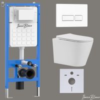 Комплект 3в1 IBERICA BLANCA инсталляция SILENCIO, унитаз BURGOS ALTO белый, кнопка смыва ESTI-R белый глянцевый (IB001.BRA.234.211) — фото 1, Комплекты унитаз + инсталляция