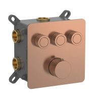 Смеситель с термостатом встраиваемый на 3 потребителя комплект с монтажной частью арт-AQM8812BC — фото 1, Смесители для душа с термостатом