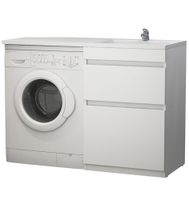 тумба Модерн 580 (Даллас-1200) DВ2 напольная, белая без умывальника 580х480х858 MFR79605WT — фото 1, Тумбы под раковину