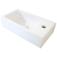 Раковина маленькая GS, 45x25x12 cm, отверстие справа. белая керамика 32577 — фото 1, Раковины