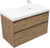 Тумба с раковиной Aquanet Nova Lite 2.0 100 R 2 ящ. цв. дуб рустикальный арт-00365913 — фото 6, Тумбы с раковиной