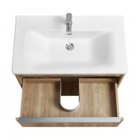 Тумба-умывальник ХОУП 80, 1 ящ., подвесная, орех (под раковину МИРАНДА 80) 1A287301HP6C0 — фото 4, Тумбы под раковину