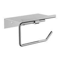 Держатель для туалетной бумаги с полкой BELZ , хром арт-B9001 — фото 1, Держатели туалетной бумаги