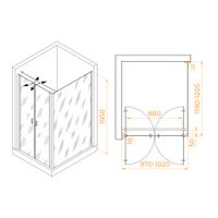 Душевой уголок RGW PA-144B (PA-104B+Z-050-2B+O-104B) 1000x1200 060814402-014 — фото 1, Душевые уголки