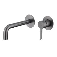 Смеситель для раковины встраиваемый Splenka S221.11.09, графит — фото 1, Смесители для раковины