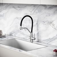 Смеситель дл кухни из нержавеющей стали Sancos Nolia, с крановм для фильтра и гибким изливом, арт. арт-SC12003SS — фото 5, Смесители для кухни