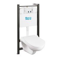 VICTORIA Комплект 3 в 1 (инсталляция+подв. унитаз Rimless+сиденье дюропл. Slim). ROCA 7893105010 — фото 1, Комплекты унитаз + инсталляция