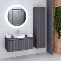 Тумба подвесная MONACO 80 /графит/ AQUA DE MARCO 2080GRMON — фото 11, Тумбы под раковину