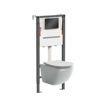 Комплект Подвесной унитаз FORMA Rimless + Система инсталляции Balance кнопка Square, черный матовый — фото 1, Комплекты унитаз + инсталляция