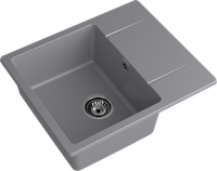 GRANFEST Мойка URBAN 258L 1-чаша+крыло 580*490мм темно-серый арт.GF-UR- 258L темно-серый — фото 1, Кухонные мойки