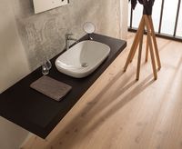 Раковина GLOBO GENESIS на столешницу или полувстраиваемая без отверстий цвет белый арт-GE042BI — фото 2, Раковины накладные