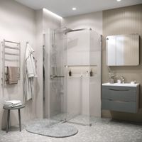 Боковая стенка Grossman Pragma 200.K33.03.100.10.00 (100х195) хром,стекло прозрачное, 1 место — фото 5, Боковые стенки