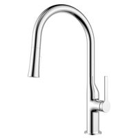 Смеситель для кухонной мойки Azario VINCENTE выдвижной излив, керамический картридж, хром арт-AZ-VPV569064C — фото 2, Смесители для кухни