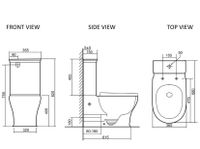 Унитаз Ceramalux TORNADO напольный арт-TR999 — фото 4, Напольные унитазы