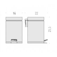 Ведро COLOMBO DESIGN COMPLEMENTI B9210.NM напольное с крышкой с педалью 3 л цвет черный матовый — фото 2, Мусорные ведра