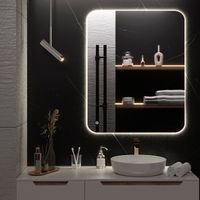 Зеркало с LED-подсветкой MILAN (80*100) /AQUA DE MARCO MIL80/100 — фото 2, Зеркала в ванную комнату