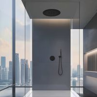 Душевая система встроенная с термостатом Timo Saona SX-2370/03SM черный — фото 2, Душевые системы