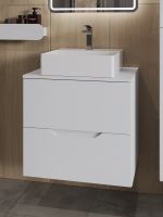 Orange Line Li-60TuwMDF+B04-405W тумба с раковиной подвесная 60 см, белый Li-60TuwMDF+B04-405W — фото 6, Тумбы с раковиной