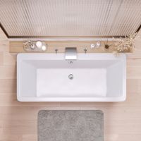 Ванна CRETE 180см из литьевого мрамора NOVA GEL с хромированным полотенцедержателем/ Aqua de Marco 1180WCKRI_GEL — фото 4, Ванны