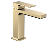 Savona Смеситель для раковины 125мм, гладкий, подводка 1⁄2", золото арт-AQM6810GG — фото 1, Смесители для раковины