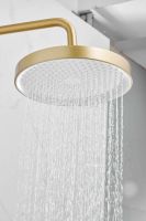 Душевая система с тропическим душем и смесителем BELZ, брашированное золото, арт-B24713-5 — фото 6, Душевые стойки