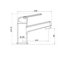 OneLife смеситель для раковины однорычажный полимерный, черный арт-P02-021b — фото 11, Смесители для раковины