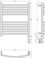 Товар: Полотенцесушитель электрический Сунержа Богема 3.0 выгнутая 600х500 МЭМ правый Матовый чёрный арт-31-5803-6050 - фото 3 Полотенцесушитель электрический Сунержа Богема 3.0 выгнутая 600х500 МЭМ правый Матовый чёрный арт-31-5803-6050 — фото 3, Электрические полотенцесушители
