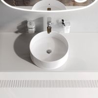 M8FWCC40400WG Func Раковина накладная, круглая, 40 см, цвет белый глянец — фото 2, Раковины накладные