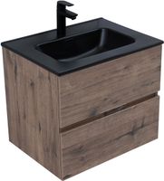 Тумба с раковиной Aquanet Алвита new 60 2 ящ. цв.дуб веллингтон табак арт-00335685 — фото 6, Тумбы с раковиной