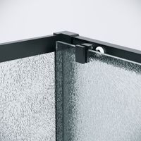 Душевое ограждение Grossman Cosmo 100.K33.02.110.21.02-200.K33.02.100.21.02 (110х100х195) раздвижная(левая),черный матовый,стекло шиншилла,2 места арт-120.K33.02.1110.21.02 — фото 5, Прямоугольные душевые уголки