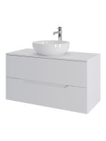 Orange Line тумба с раковиной подвесная 100 см, белый арт-Li-100TuwMDF+B07-420W — фото 6, Тумбы с раковиной