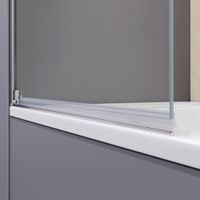 Шторка на ванну RGW SC-01 100x150, профиль хром, стекло прозрачное/8 мм, арт-03110110-11 — фото 5, Шторки для ванной распашные