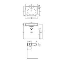 Раковина SIMAS LANTE подвесная или на пьедестал с одним отверстием цвет белый арт-LA10 — фото 2, Раковины подвесные